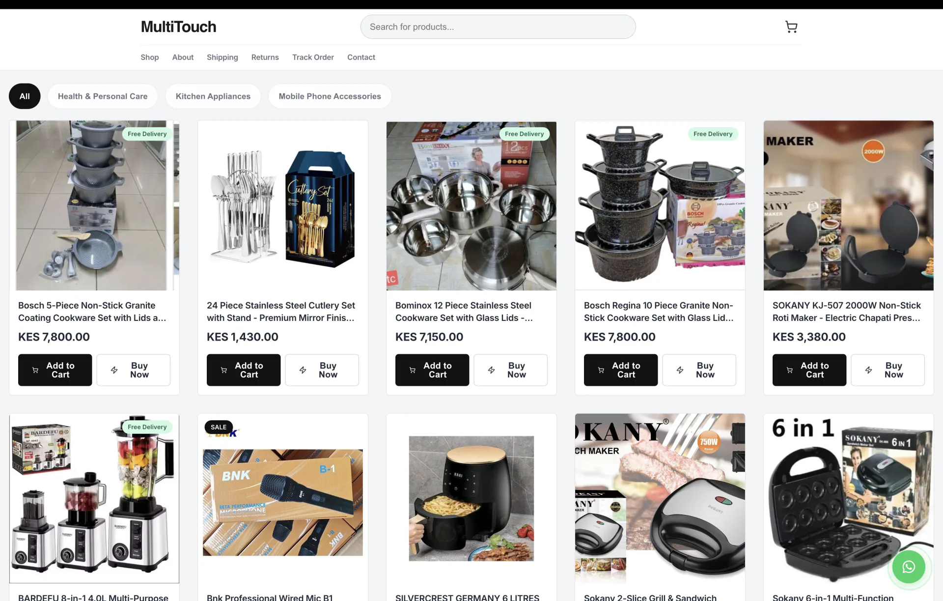 MultiTouch e-commerce storefront